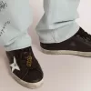 Lace lock för män med klämma i gammalt guldfärg med guldbokstäver Lace lock för män med klämma i gammalt guldfärg med guldbokstäver