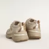Lightstar för damer i duvgrått läder och mesh med beige TPU-stjärna Lightstar för damer i duvgrått läder och mesh med beige TPU-stjärna