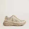 Lightstar för herr i duvgrått läder och mesh med beige TPU-stjärna Lightstar för herr i duvgrått läder och mesh med beige TPU-stjärna