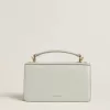 Liten Venezia-väska i mineralgrått läder med gulddetaljer Liten Venezia-väska i mineralgrått läder med gulddetaljer