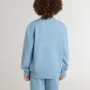 Ljusblå sweatshirt för pojkar med text på framsidan Ljusblå sweatshirt för pojkar med text på framsidan