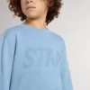 Ljusblå sweatshirt för pojkar med text på framsidan Ljusblå sweatshirt för pojkar med text på framsidan