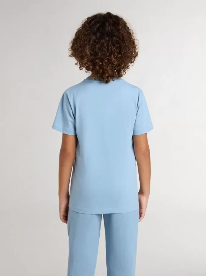 Ljusblå T-shirt med tryck för pojkar Ljusblå T-shirt med tryck för pojkar