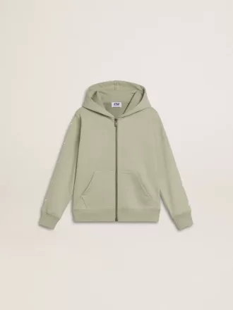 Ljusgrön sweatshirt med dragkedja