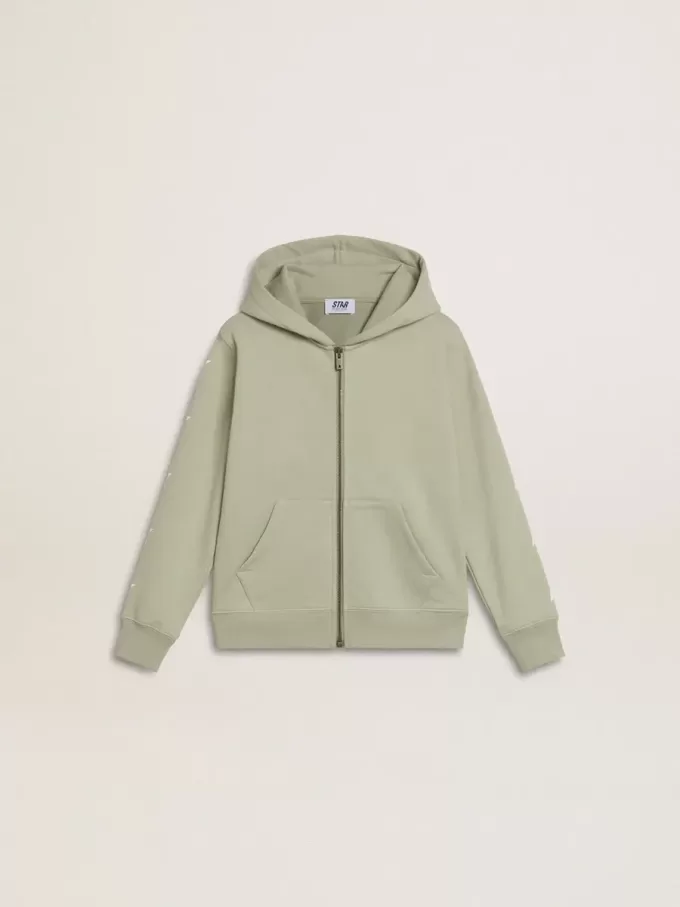 Ljusgrön sweatshirt med dragkedja Ljusgrön sweatshirt med dragkedja