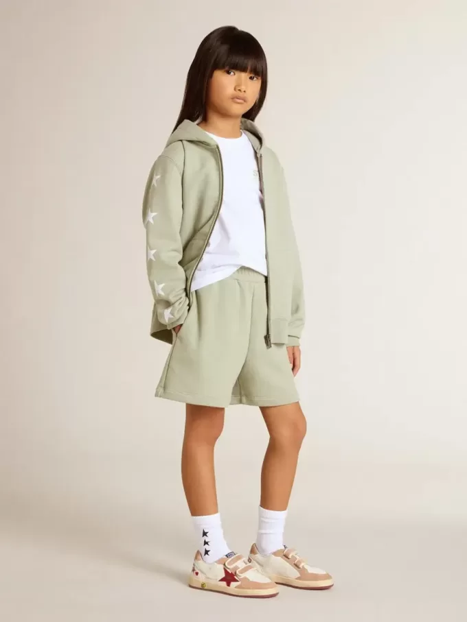 Ljusgrön sweatshirt med dragkedja Ljusgrön sweatshirt med dragkedja