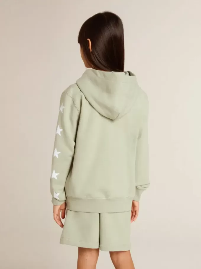 Ljusgrön sweatshirt med dragkedja Ljusgrön sweatshirt med dragkedja