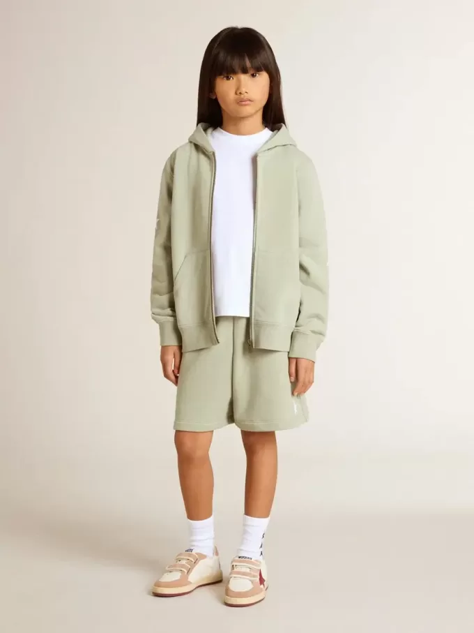 Ljusgrön sweatshirt med dragkedja Ljusgrön sweatshirt med dragkedja