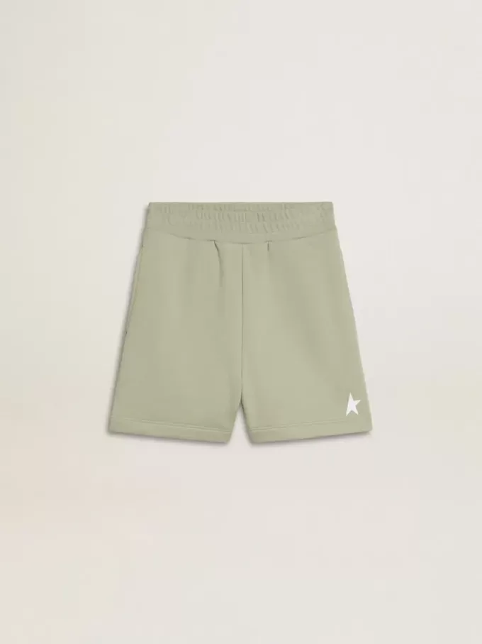 Ljusgröna shorts med vit stjärna