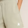 Ljusgröna shorts med vit stjärna