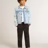 Lätt denimjacka med broderi Lätt denimjacka med broderi