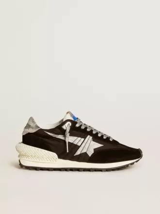 Marathon för damer med svart ovandel i ripstop-nylon och silverstjärna