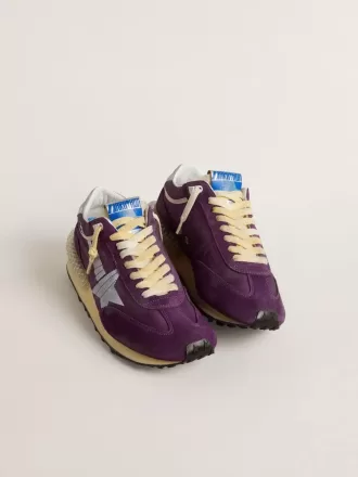 Marathon för herr med lila nylonöverdel och vit stjärna