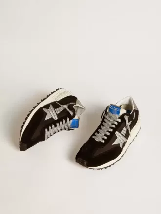 Marathon för herr med svart ovandel i ripstop-nylon och silverstjärna