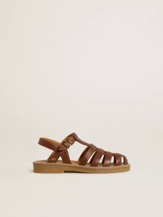 Maxime Junior sandaler i brunt läder