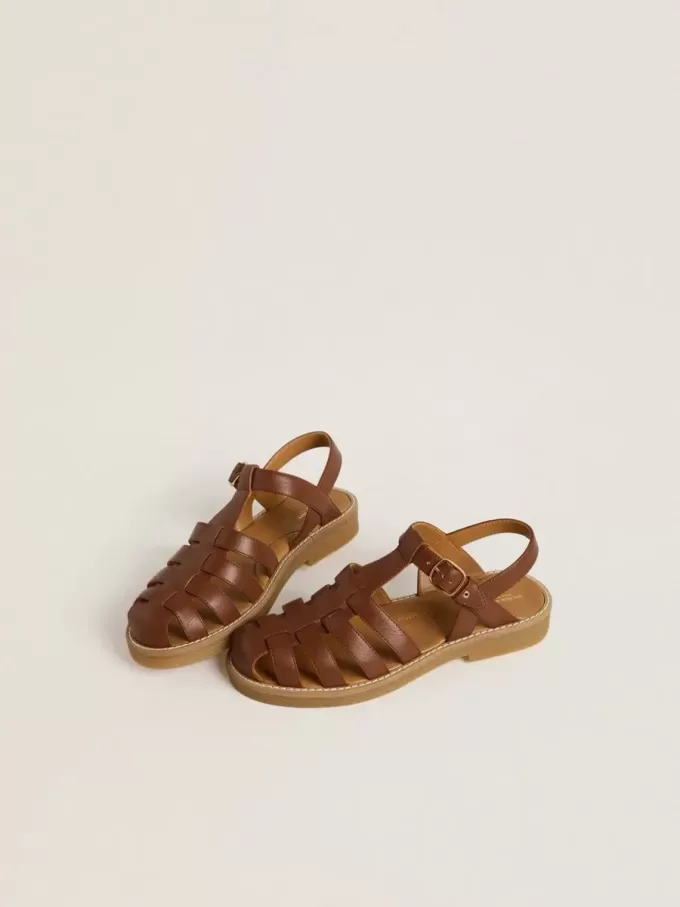 Maxime Junior sandaler i brunt läder