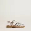 Maxime Junior sandaler i silver med mikroglitter