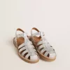 Maxime Junior sandaler i silver med mikroglitter