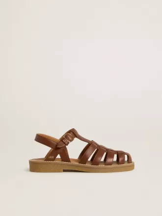 Maxime Young sandaler i brunt läder