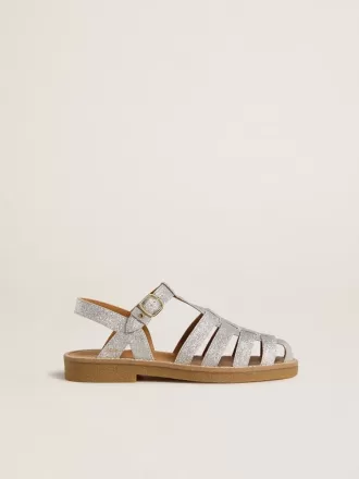 Maxime Young sandaler i silver med mikroglitter