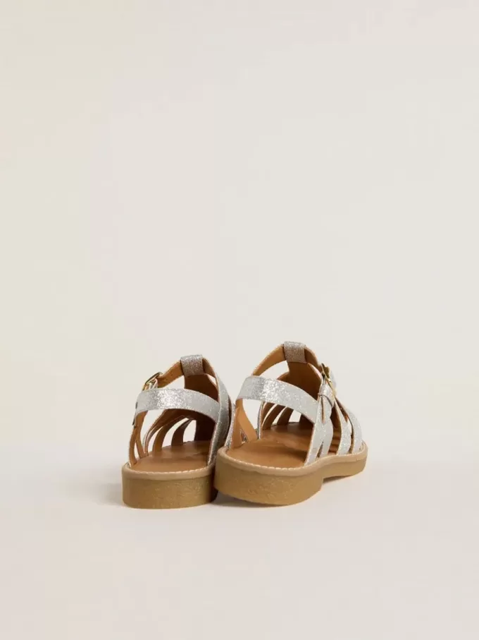 Maxime Young sandaler i silver med mikroglitter Maxime Young sandaler i silver med mikroglitter