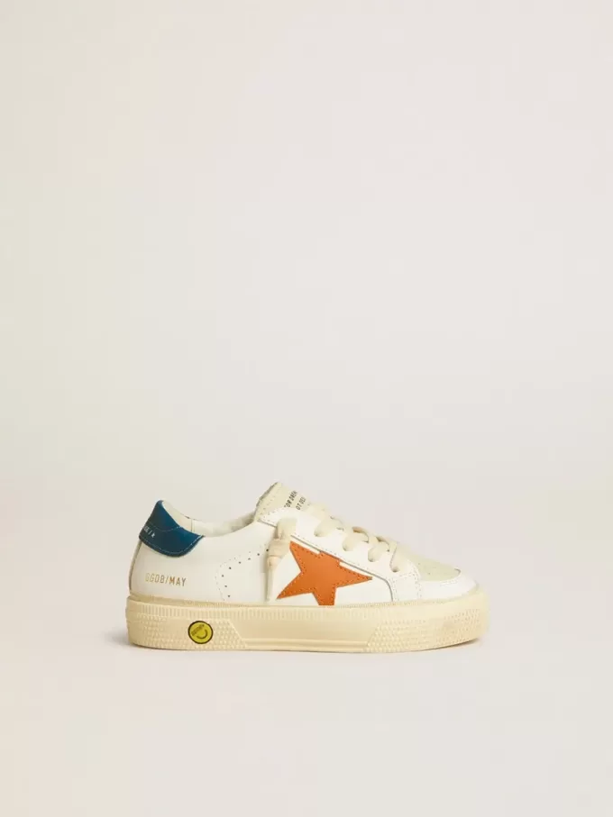 May Teen i nubuck med orange stjärna och blå hälflik