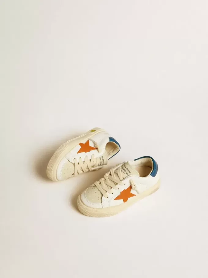 May Teen i nubuck med orange stjärna och blå hälflik