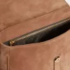 Medium Sally Bag i askfärgat mocka med kontrasterande spänne och axelrem Medium Sally Bag i askfärgat mocka med kontrasterande spänne och axelrem