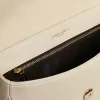 Medium Sally Bag i porslinsläder med spänne och kontrasterande axelrem Medium Sally Bag i porslinsläder med spänne och kontrasterande axelrem