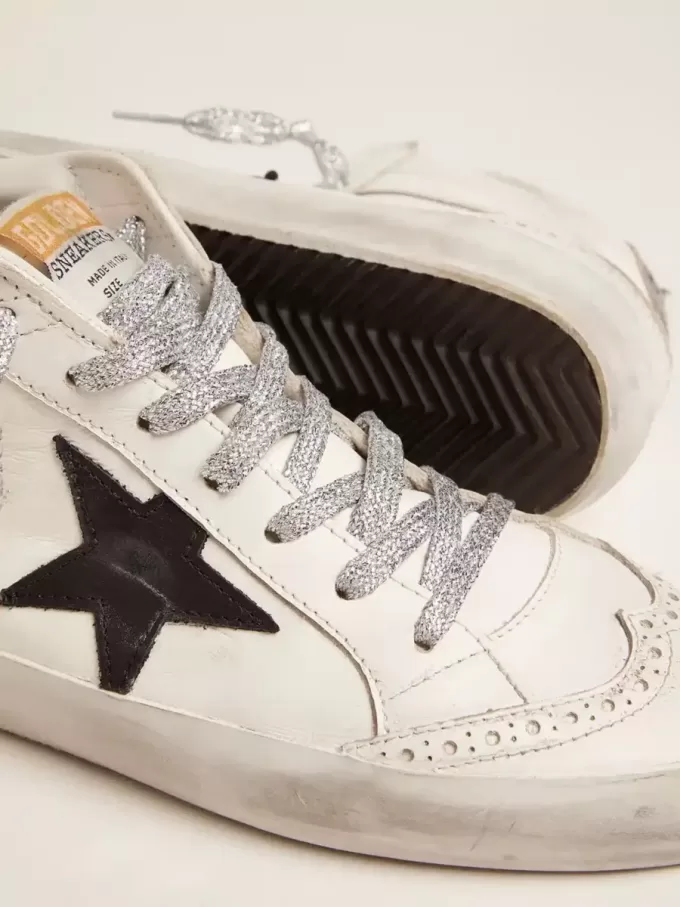 Mid Star för damer med laminerad hälflik och glitterknytband