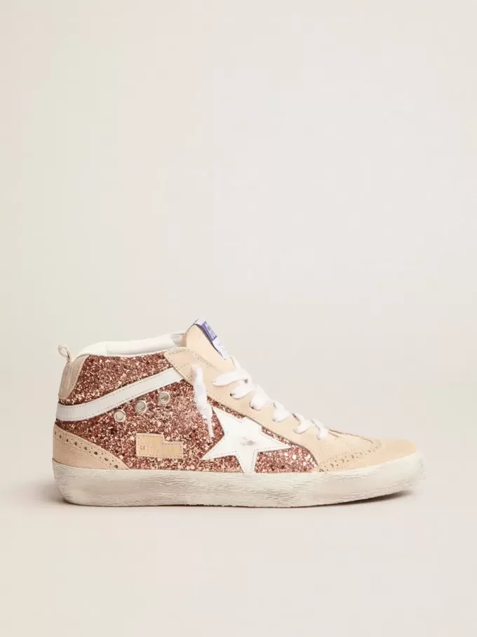 Mid Star för damer med rosa glitter