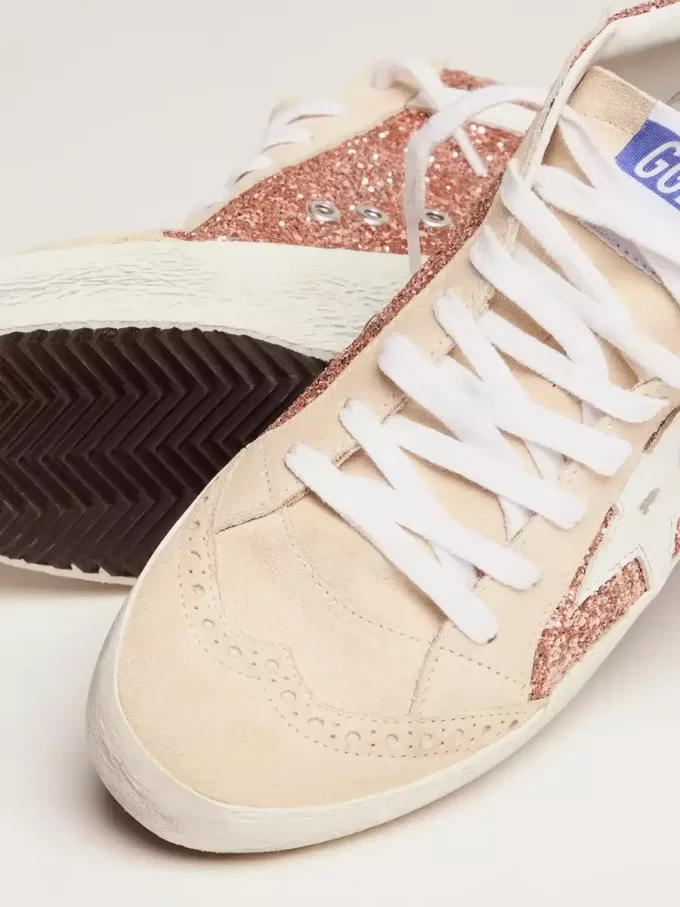 Mid Star för damer med rosa glitter