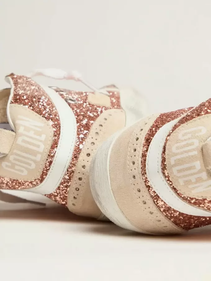 Mid Star för damer med rosa glitter