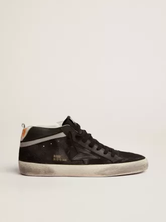 Mid Star för herr i nubuck med svart läderstjärna och silverglans