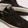 Mid Star för herr i nubuck med svart läderstjärna och silverglans Mid Star för herr i nubuck med svart läderstjärna och silverglans
