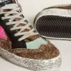 Mid Star i leopardmönstrat ponnyläder med fuchsiafärgad läderstjärna Mid Star i leopardmönstrat ponnyläder med fuchsiafärgad läderstjärna