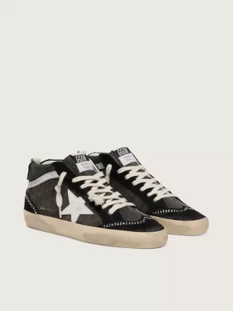 Mid Star LTD i svart denim med insatser i mocka och Swarovski-kristaller