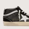 Mid Star LTD i svart denim med insatser i mocka och Swarovski-kristaller