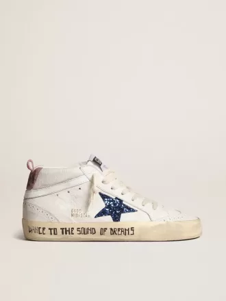 Mid Star med blå glitterstjärna och rosa mockahälflik
