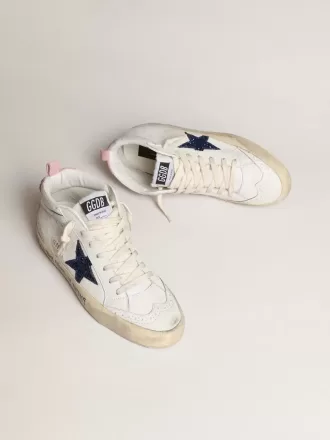 Mid Star med blå glitterstjärna och rosa mockahälflik