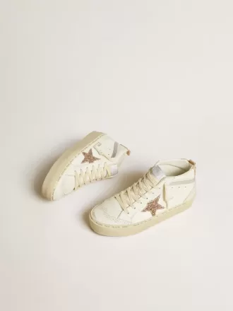 Mid Star med glitterstjärna och metalliskt silverläder