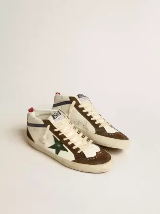 Mid Star med grön läderstjärna och blå läderblixt