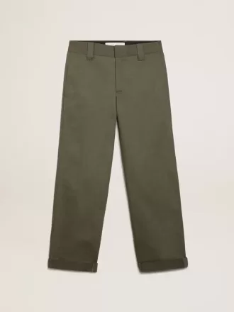 Militärgröna chinos från Golden Collection