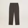 Militärgröna joggingbyxor för barn med broderi Militärgröna joggingbyxor för barn med broderi