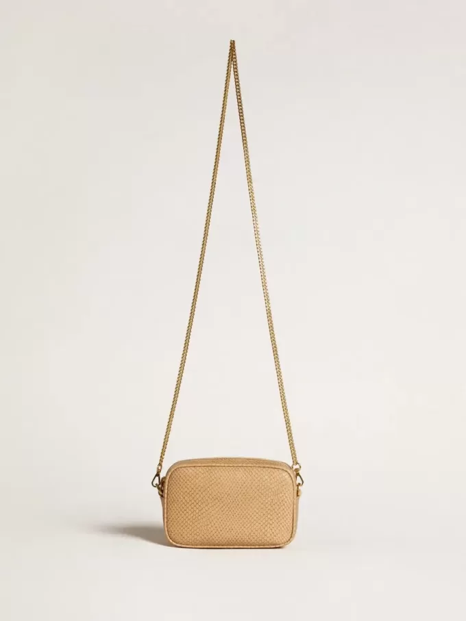 Mini Star Bag i beige läder med ormskinnsmönster Mini Star Bag i beige läder med ormskinnsmönster