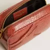 Mini Star Bag i rostfärgat läder med ormskinnsmönster Mini Star Bag i rostfärgat läder med ormskinnsmönster