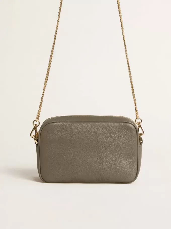 Mini Star Bag i salviagrönt läder med ton-i-ton-stjärna Mini Star Bag i salviagrönt läder med ton-i-ton-stjärna