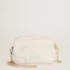 Mini Star Bag i smörvitt läder med ton-i-ton-stjärna Mini Star Bag i smörvitt läder med ton-i-ton-stjärna