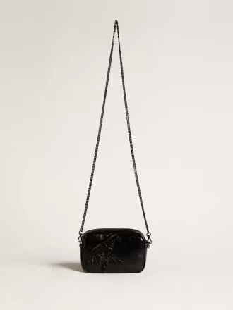 Mini Star Bag i svart läder med Swarovski-kristallstjärna