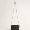 Mini Star Bag i svart läder med ton-i-ton-stjärna